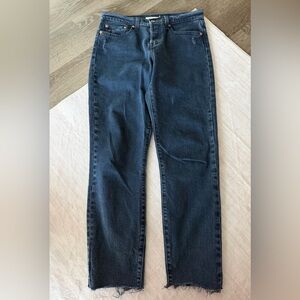 Levi’s Premium Wedgie Straight Dark Wash Distressed
